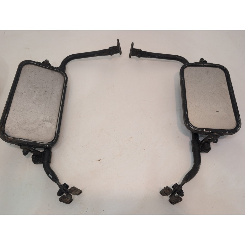 Pair Of 2 Camper Bus Truck Side Mirrors On Brackets